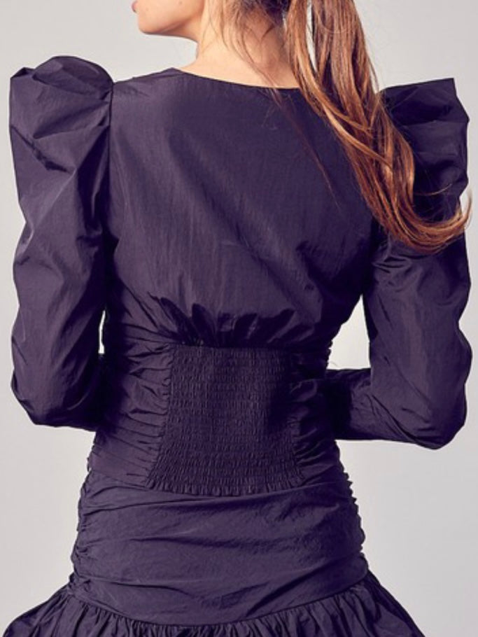 Puff SLeeve Ruched Top