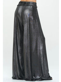 Wide Leg Metallic Pants