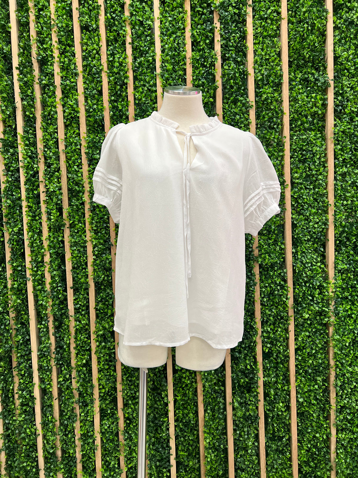 Ruffled Neckline Blouse