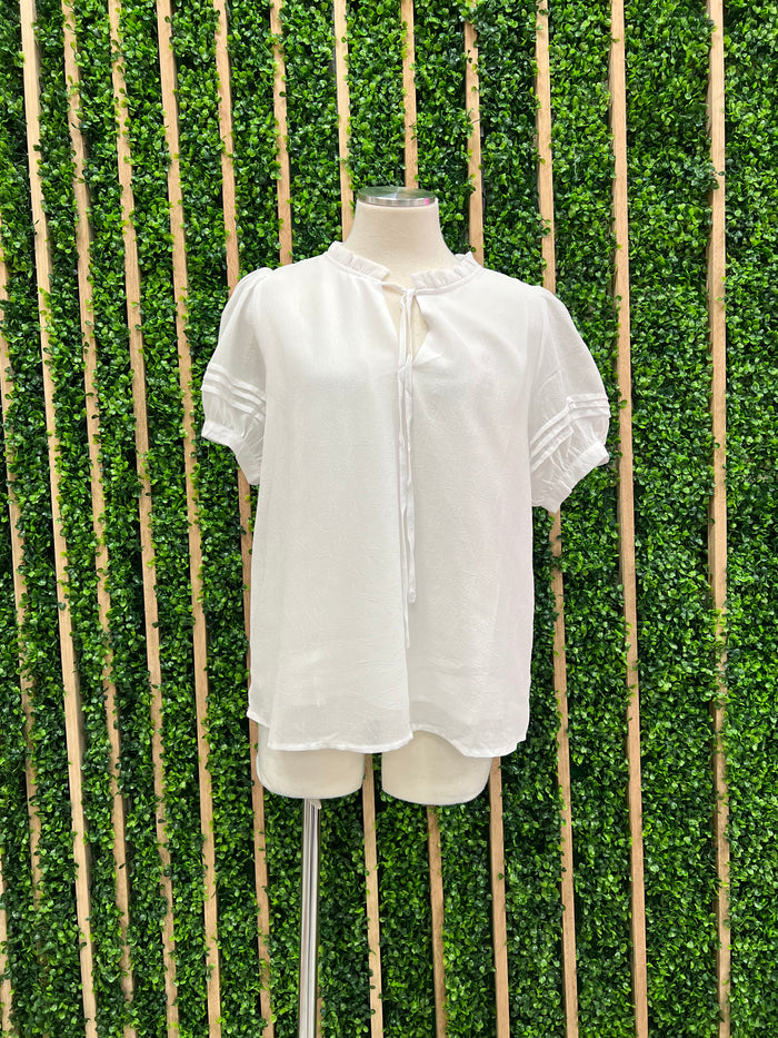Ruffled Neckline Blouse