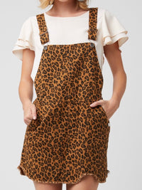 Animal Print Skirt Overall