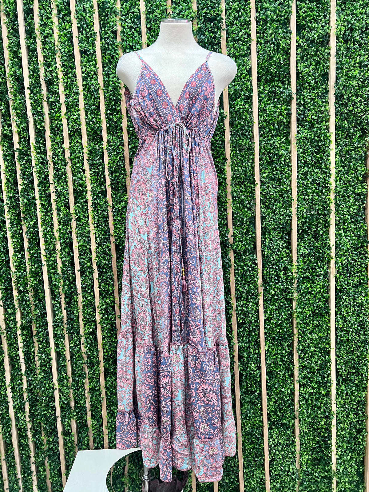 Boho Ruffle Back Maxi Dres