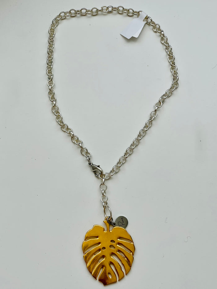 Gold Monstera chain