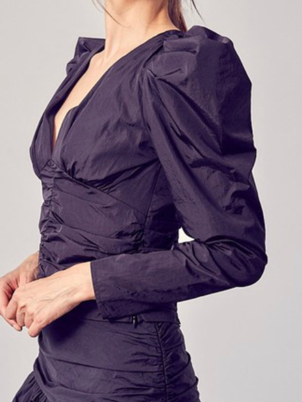 Puff SLeeve Ruched Top
