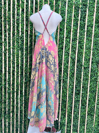 Boho Handkerchief Midi Dress