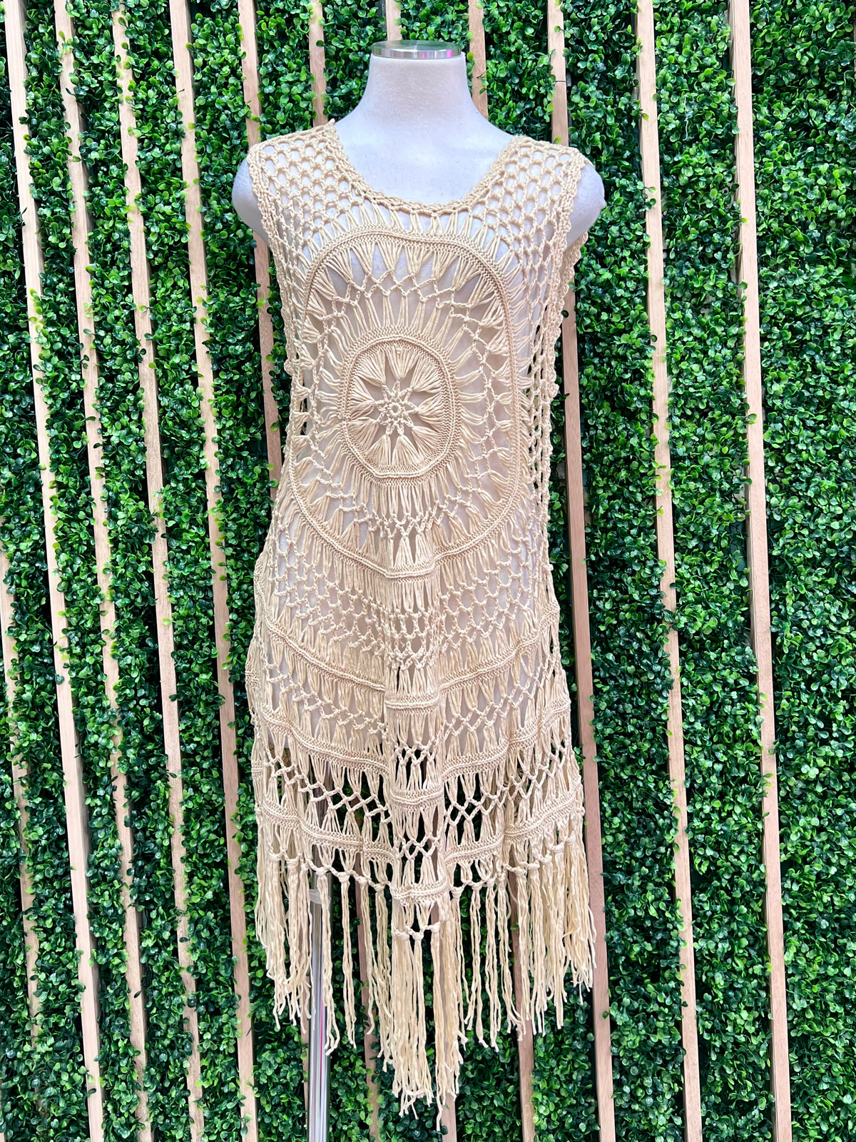 Beautiful Sleeveless Crochet Coverup