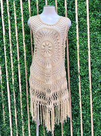 Beautiful Sleeveless Crochet Coverup