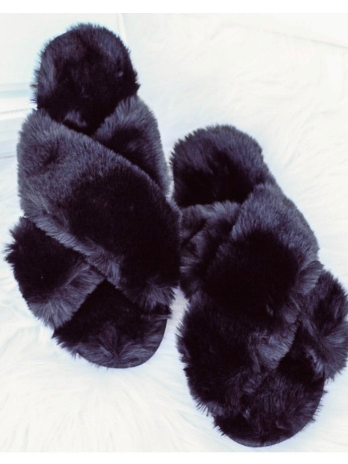 Plush Cross Slipper