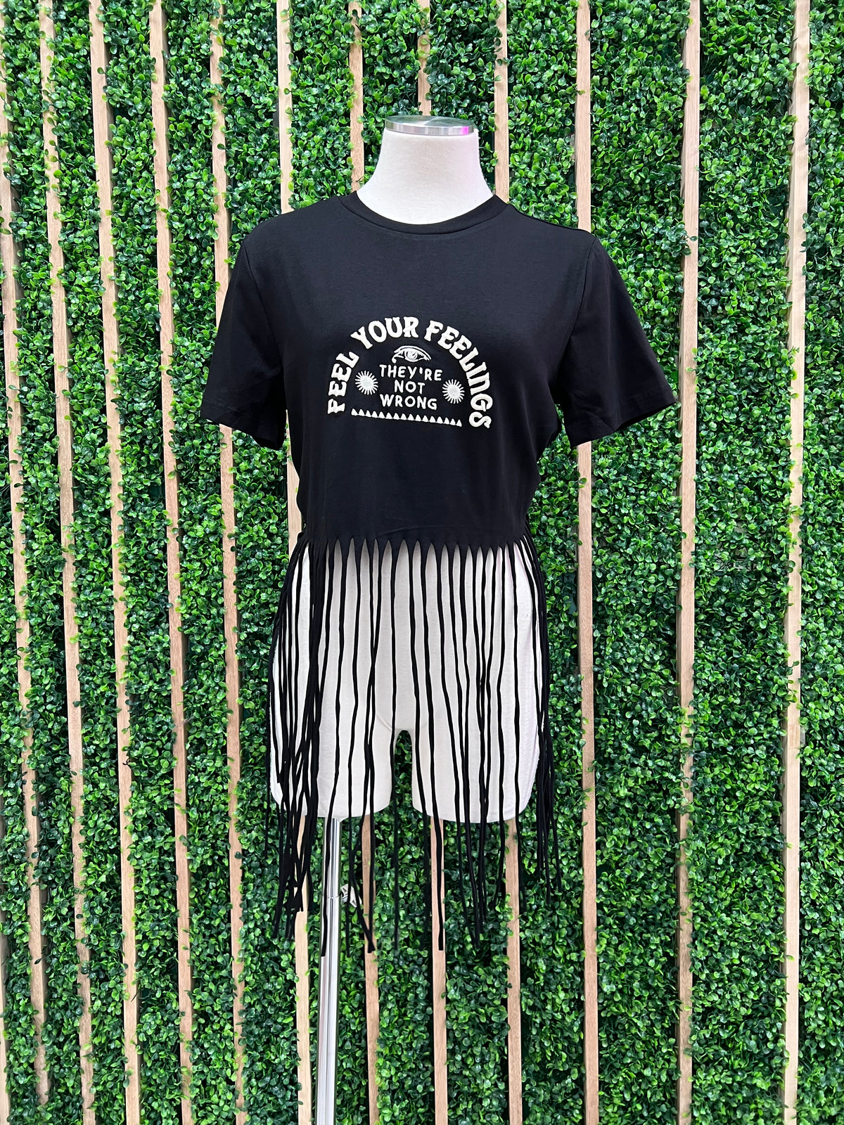 Feel Your Feelings Fringe Tee