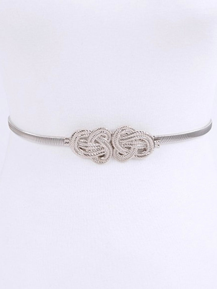 Elegant Knot Detail Elastic Belt