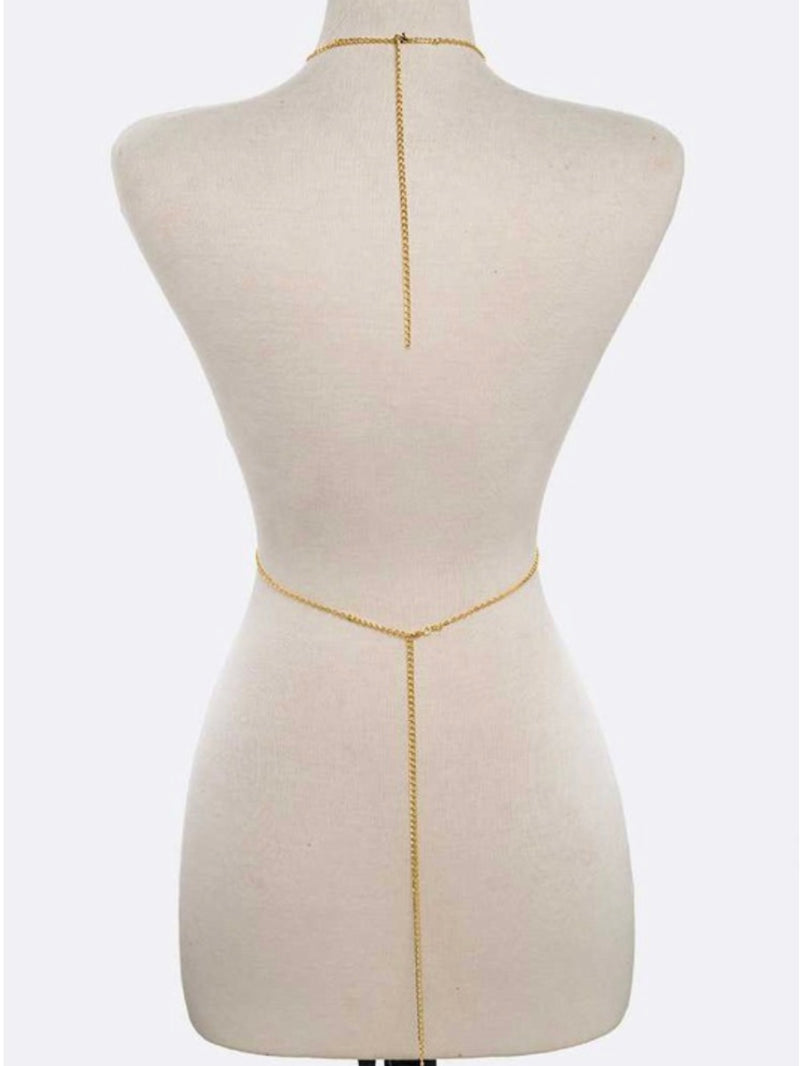 Large Stone Embellished Body Chain