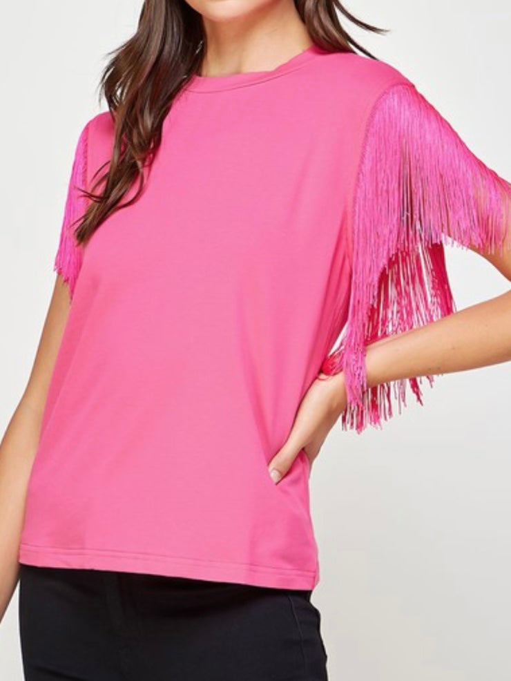 Fringe Sleeve Top