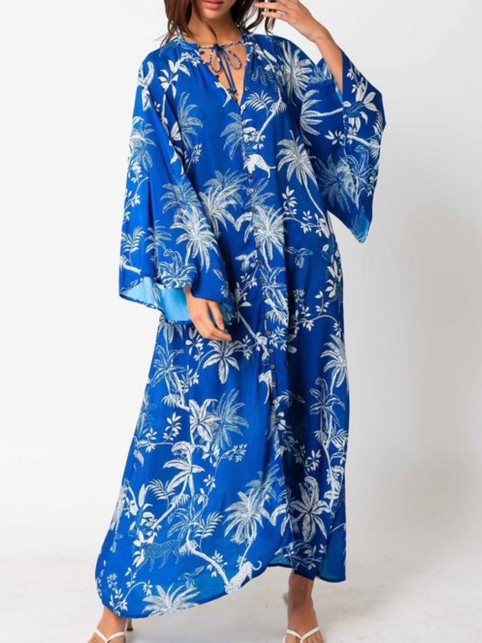 Blue Island Kaftan Dress