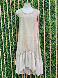 Hi Lo Linen Sleeveless Dress