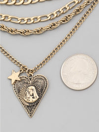 Gold Layer Virgin Charm Necklace