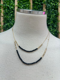 Delicate Crystal Double Necklace