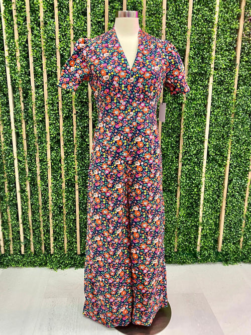 Colorful Blossom Print Jumpsuit