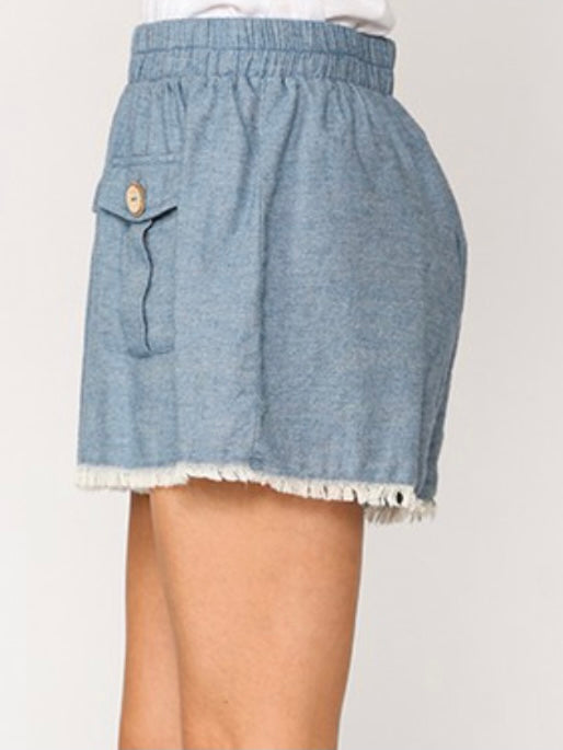 Frayed Hem Shorts