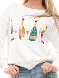 Sequins Champagne Bottle Sweater