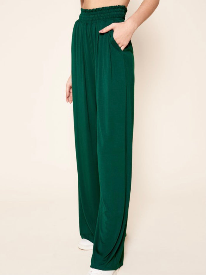 Hunter Green Wide leg palazzo