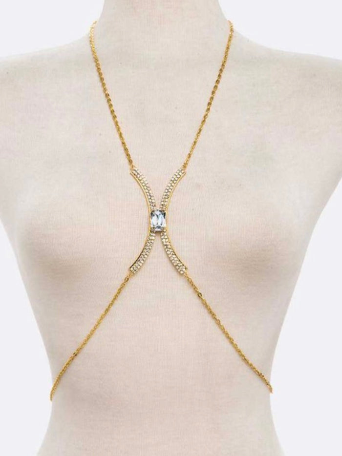 Large Stone Embellished Body Chain