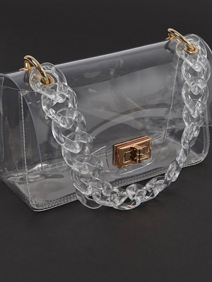 Crossbody Acrylic Chain Clutch