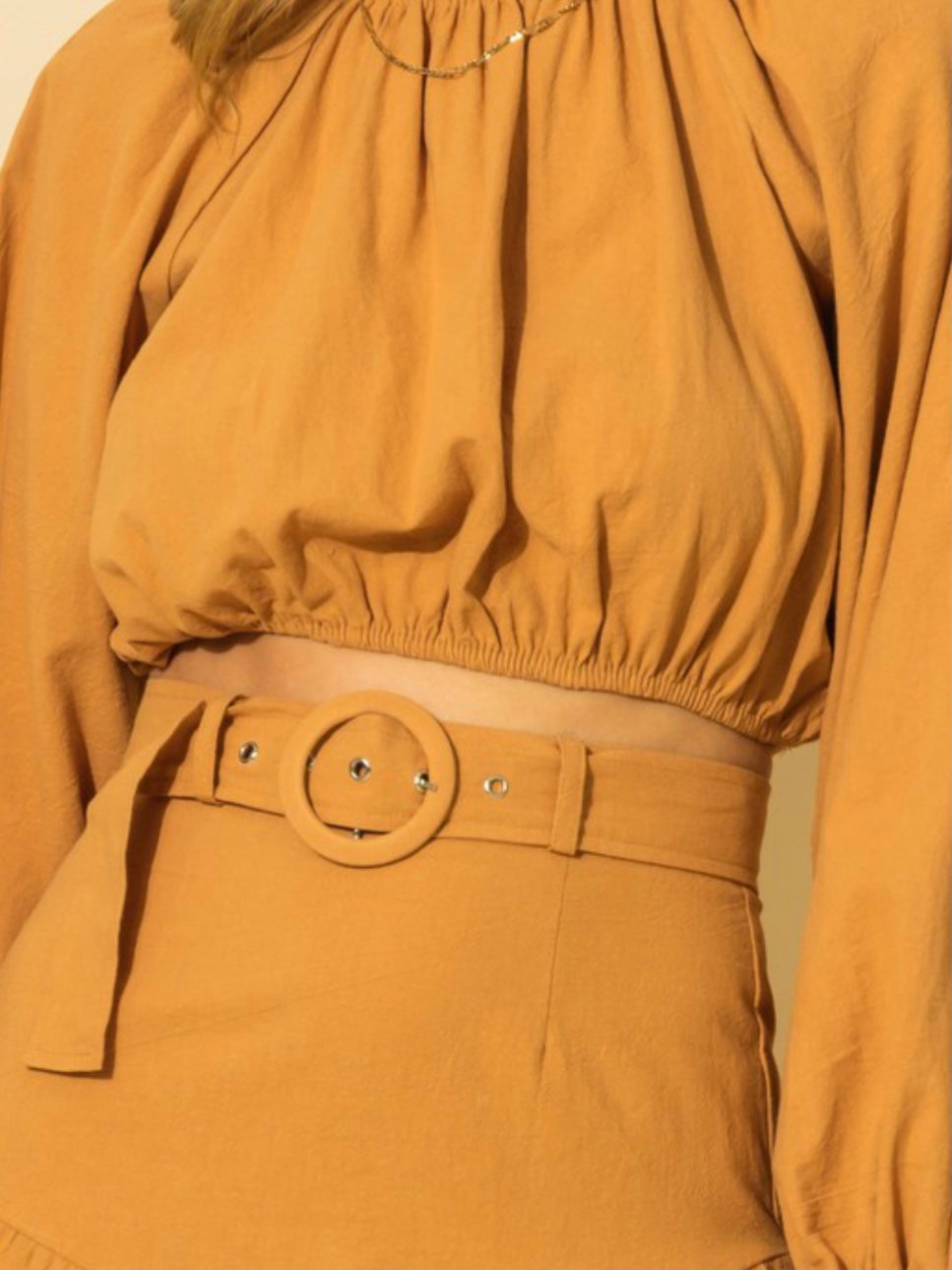 Puff Sleeve Top Skirt Set