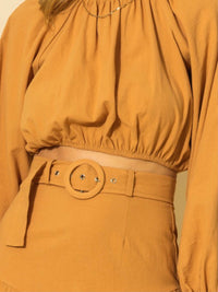 Puff Sleeve Top Skirt Set