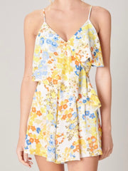 Yellow Floral Romper