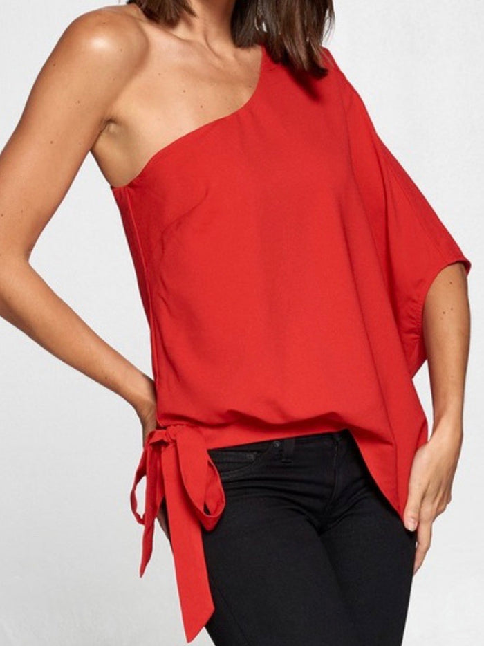 One Shoulder Draped Top