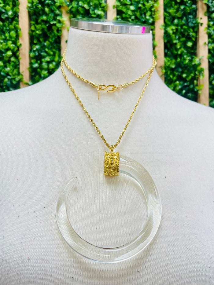 Exquisite KJL C Tusk Necklace