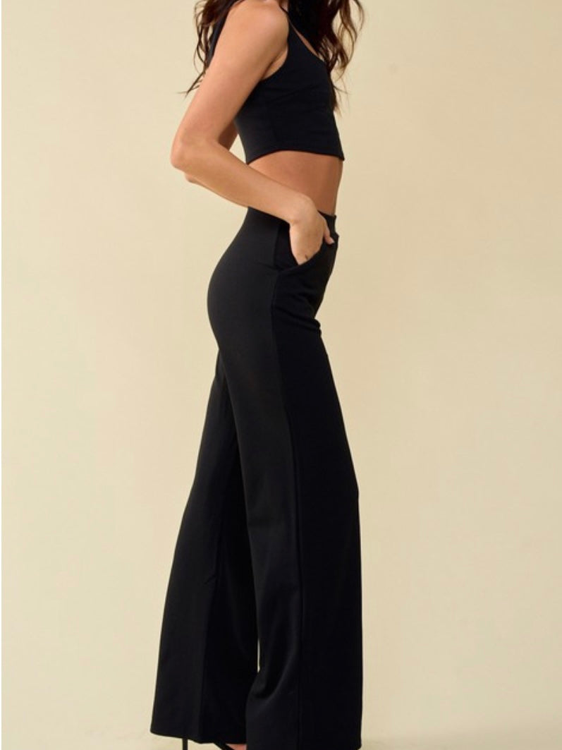 Cutout One Shoulder Pant Set