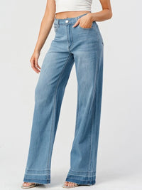 Blue Wide Leg Denim Palazzo