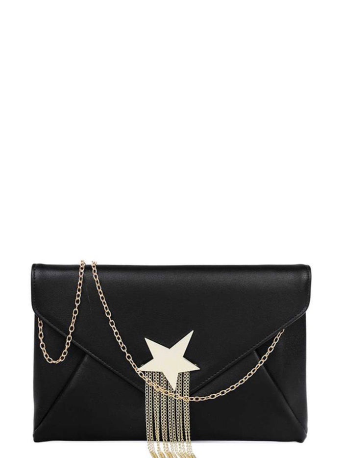 Star Accent Envelope Clutch