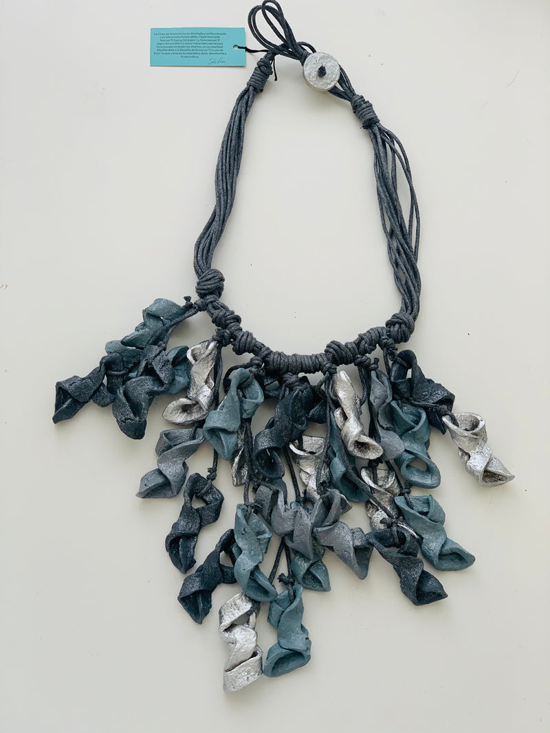 Unique Recycled Paper Necklace