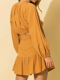 Puff Sleeve Top Skirt Set