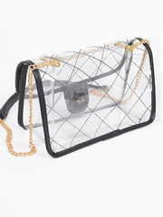 Quilted Clear Crossbody Bag