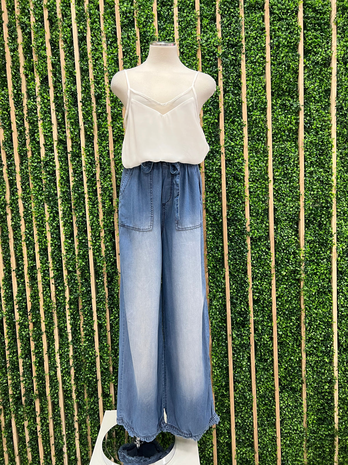 Chambray Paperbag Pants