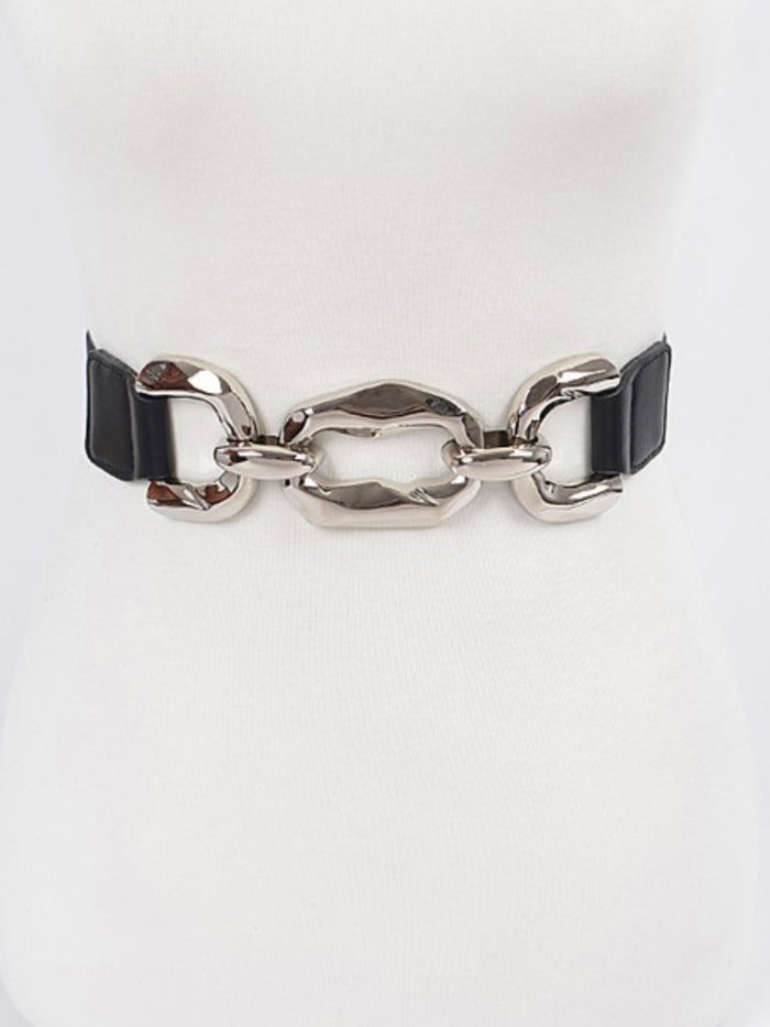 Hammered Buckle Elastic Belt