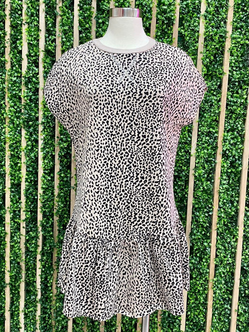 Cheetah Dropwaist Casual Dress
