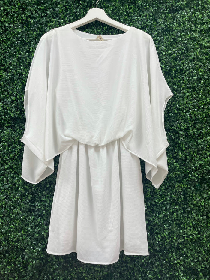 Ivory Boat Neck Dress