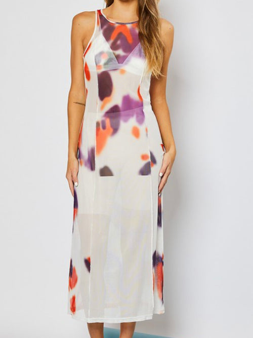 Bright Spots Sheer Coverup Bodycon Dress