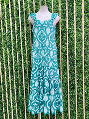 Exquisite Green Lace Maxi Dress