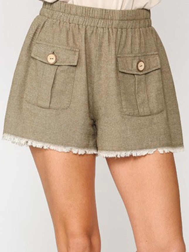 Frayed Hem Shorts