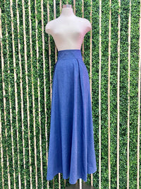 Denim High Waist Maxi Skirt