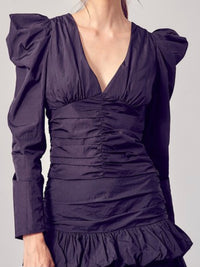 Puff SLeeve Ruched Top