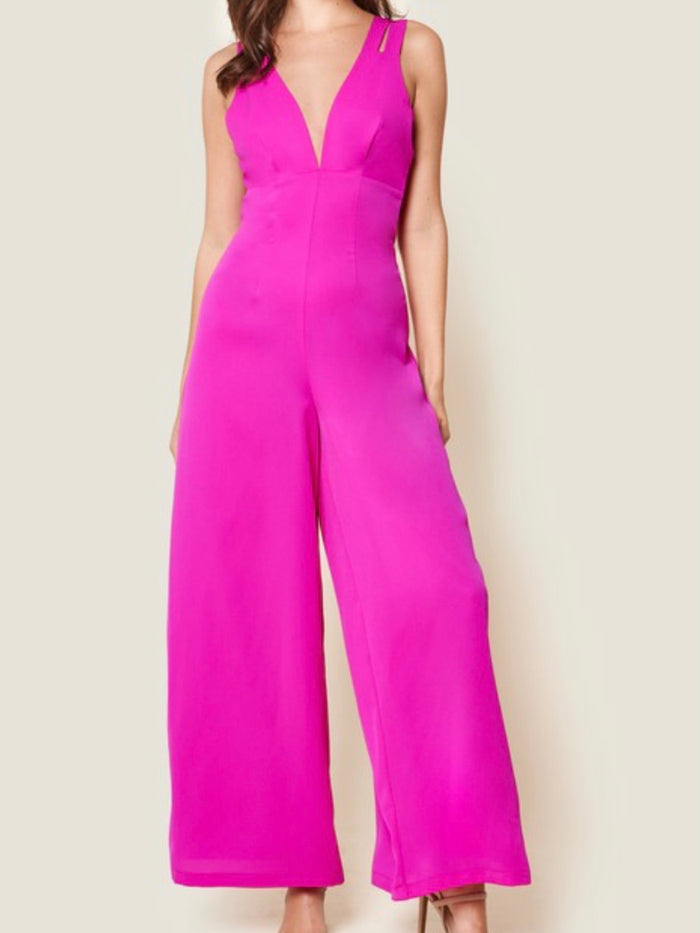 Classy Magenta Jumpsuit