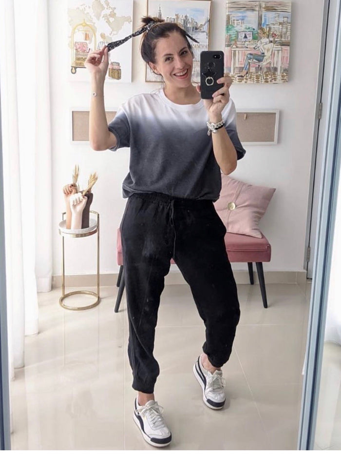 Grey Ombre Dolman Top