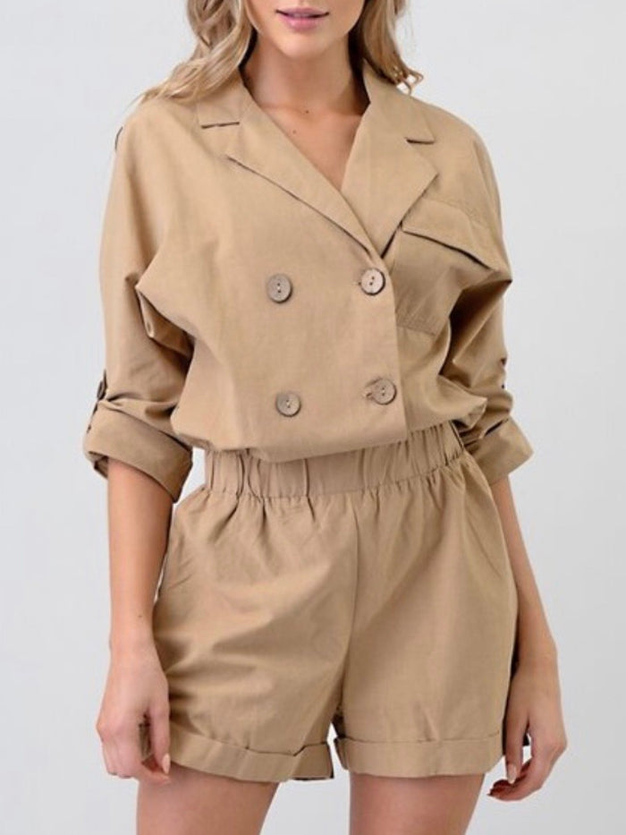 Tencel Collared Romper