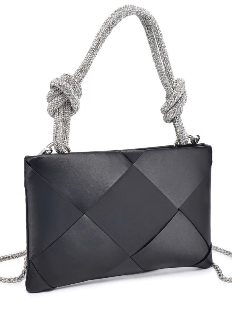Delicate Rhinestone Handle Night Bag